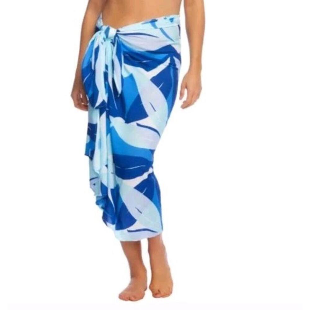NWT $89 La Blanca Palm Reader Pareo Cover-Up Sarong O/S L62" W40"# C3 - Picture 3 of 9